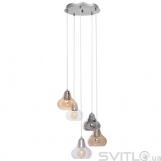 7978 Jezabel, pendant lamp, chrome with smoky glass, E27 5X MAX